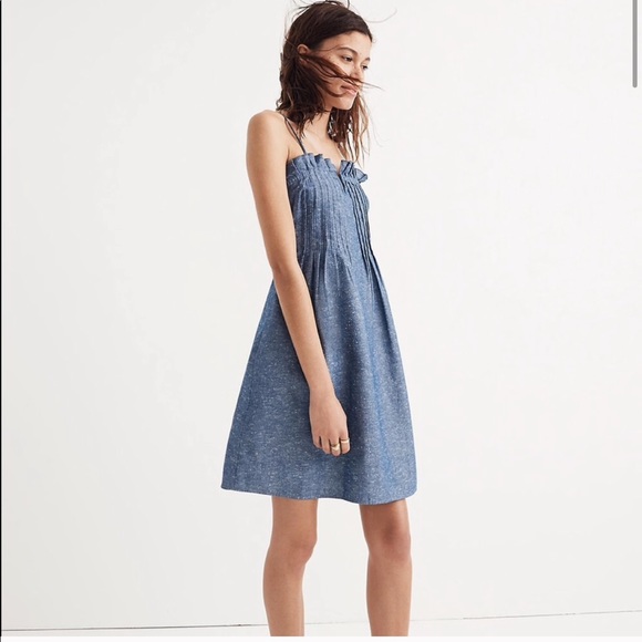 Madewell Denim Pintuck Camo Dress - Picture 2 of 8